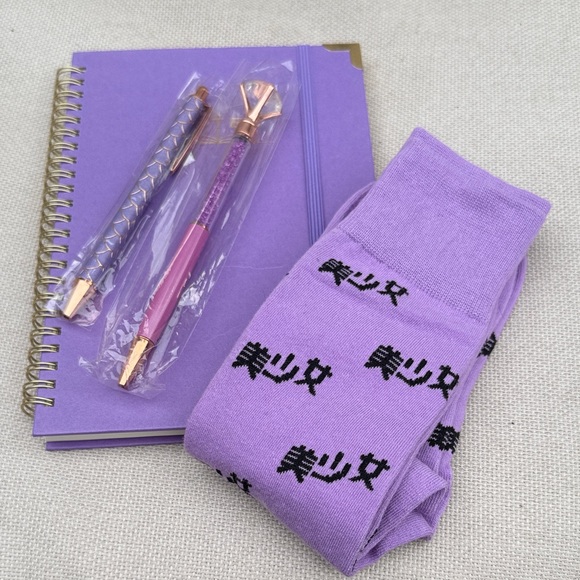 Purple Notebook/Pen and Socks Set - Picture 13 of 13